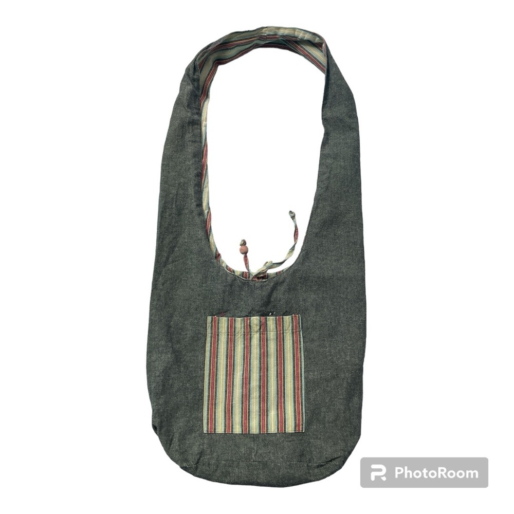•Olive Green Reversible Cross Body bag